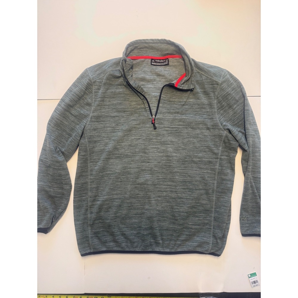 Avalanche Outdoor Supply Co Mens XL Green Heathered Quarter Zip Pullover CAM150U
